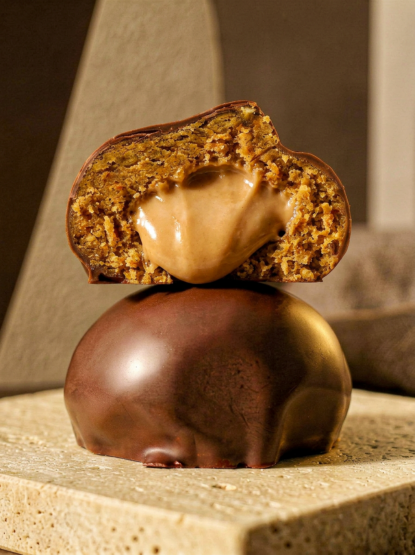 cocoa coated protein balls hazelnut cream