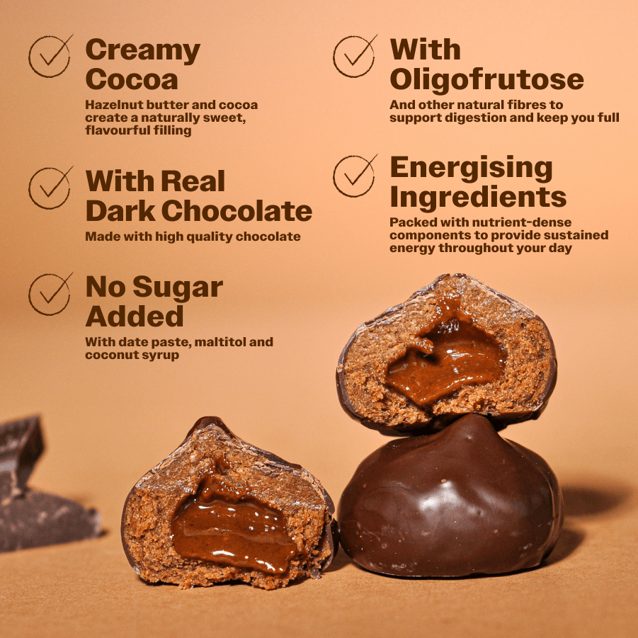 Cocoa Coated Protein Balls With Cocoa Cream - Oh!My Snacks