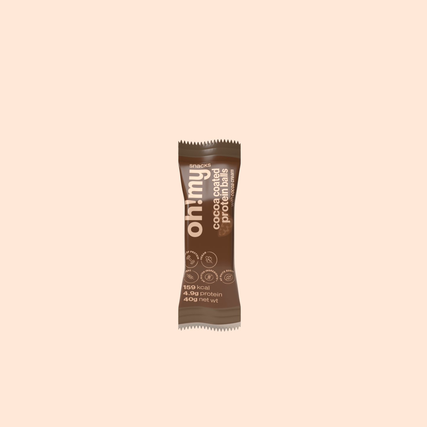 Cocoa Coated Protein Balls With Cocoa Cream - Oh!My Snacks