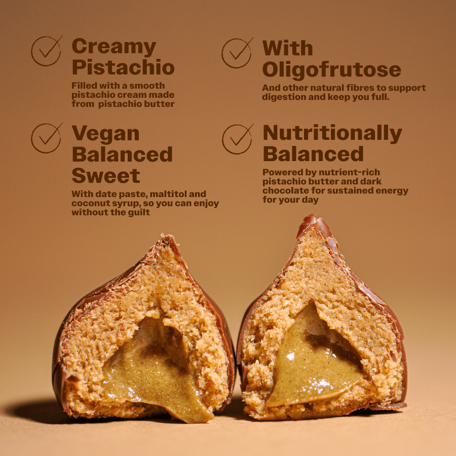 Cocoa Coated Protein Balls With Pistachio Cream - Oh!My Snacks