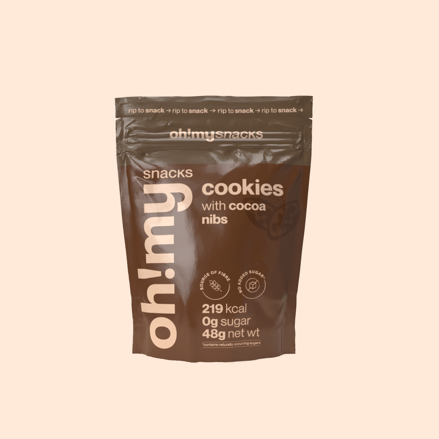 Cookies with Cocoa Nibs - Oh!My Snacks