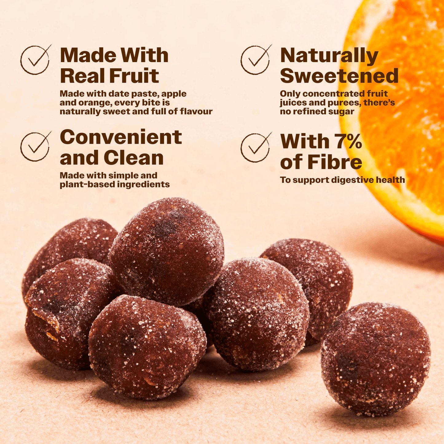 Fruit Balls Orange - Oh!My Snacks
