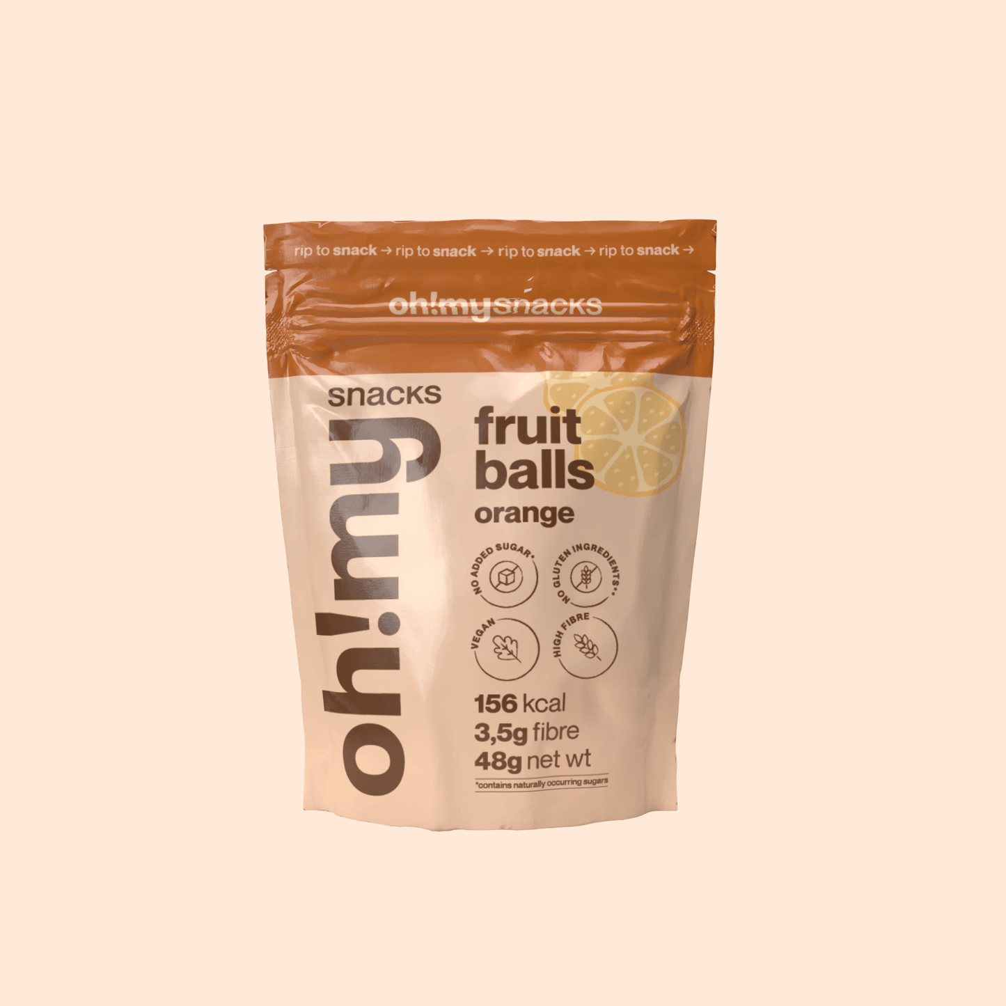 Fruit Balls Orange - Oh!My Snacks