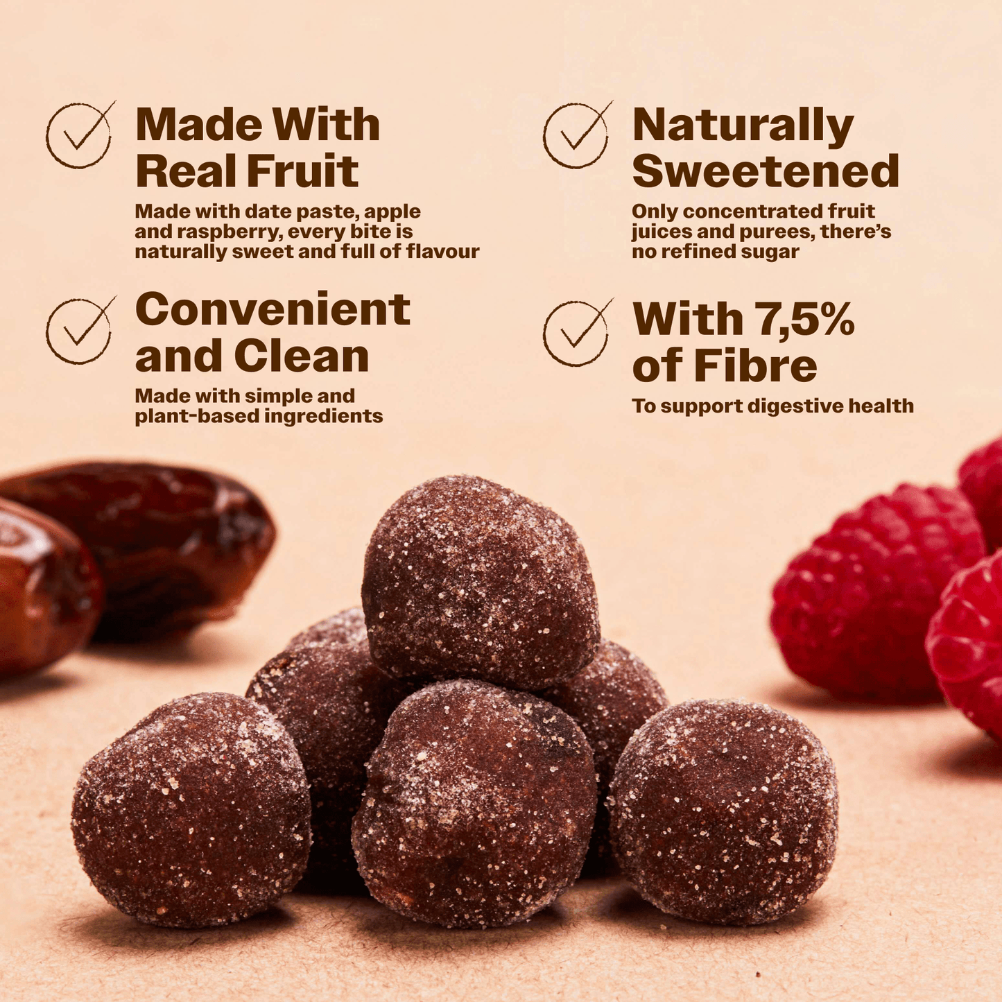 Fruit Balls Raspberry - Oh!My Snacks