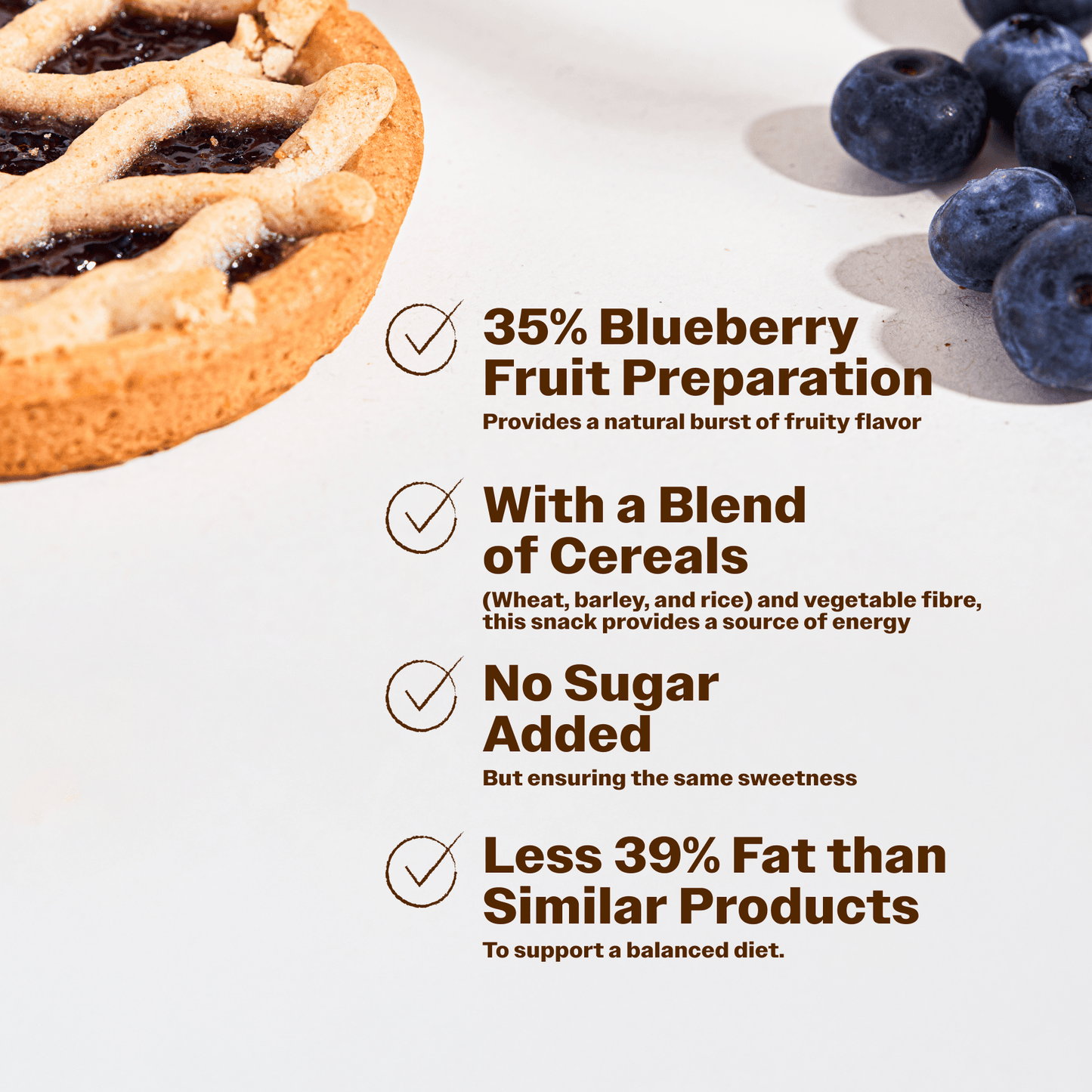 No Sugar Pie Blueberry - Oh!My Snacks