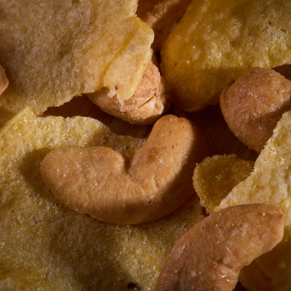 Close-up of Salty Fusion Cheese Truffle Tortilla
