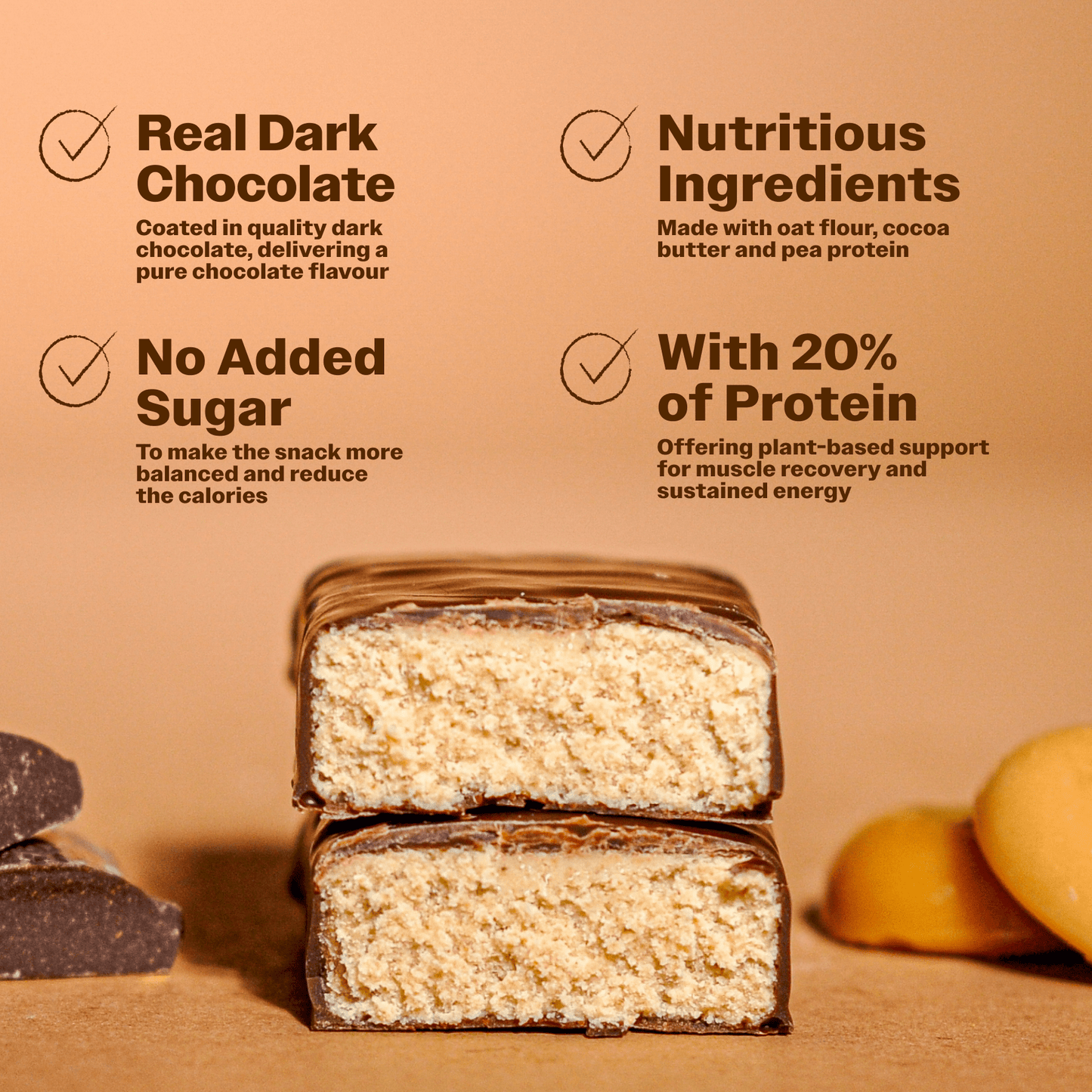 Pea Protein Bar With Caramel - Oh!My Snacks