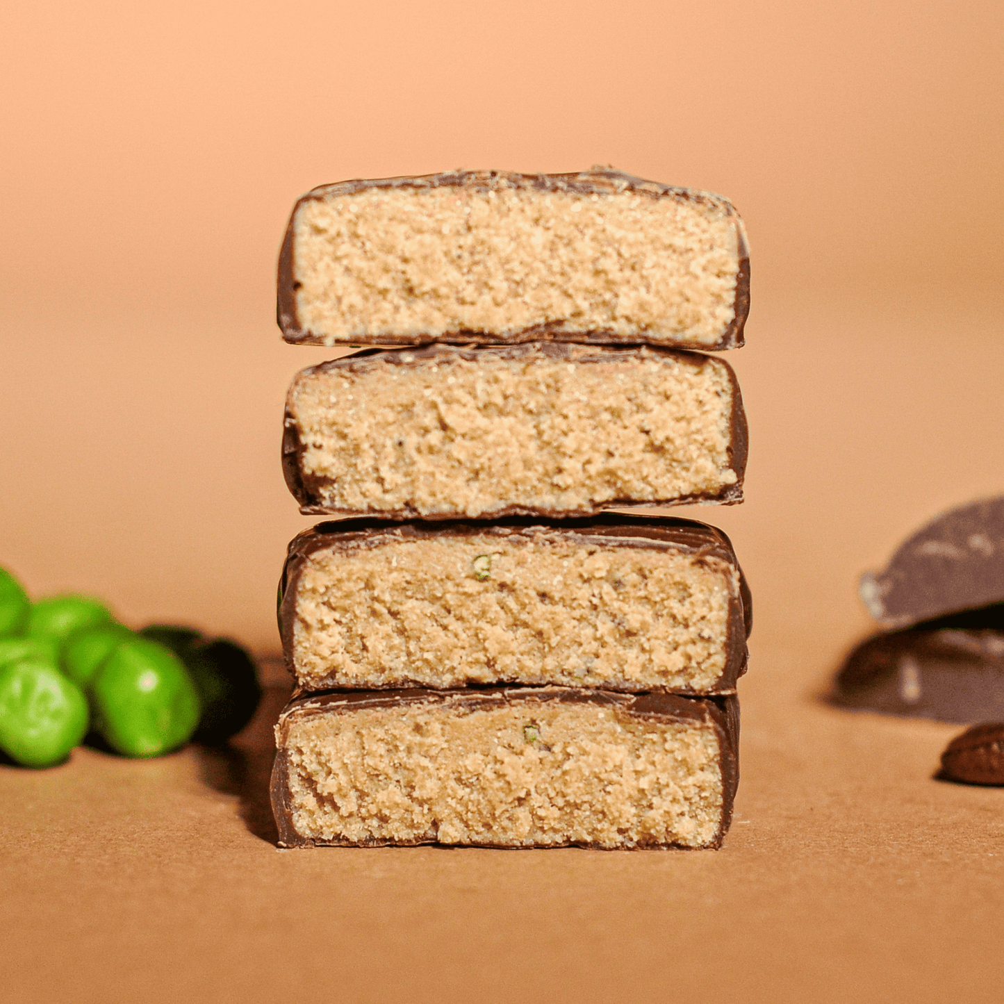 Pea Protein Bar With Coffee and Hemp Seeds - Oh!My Snacks