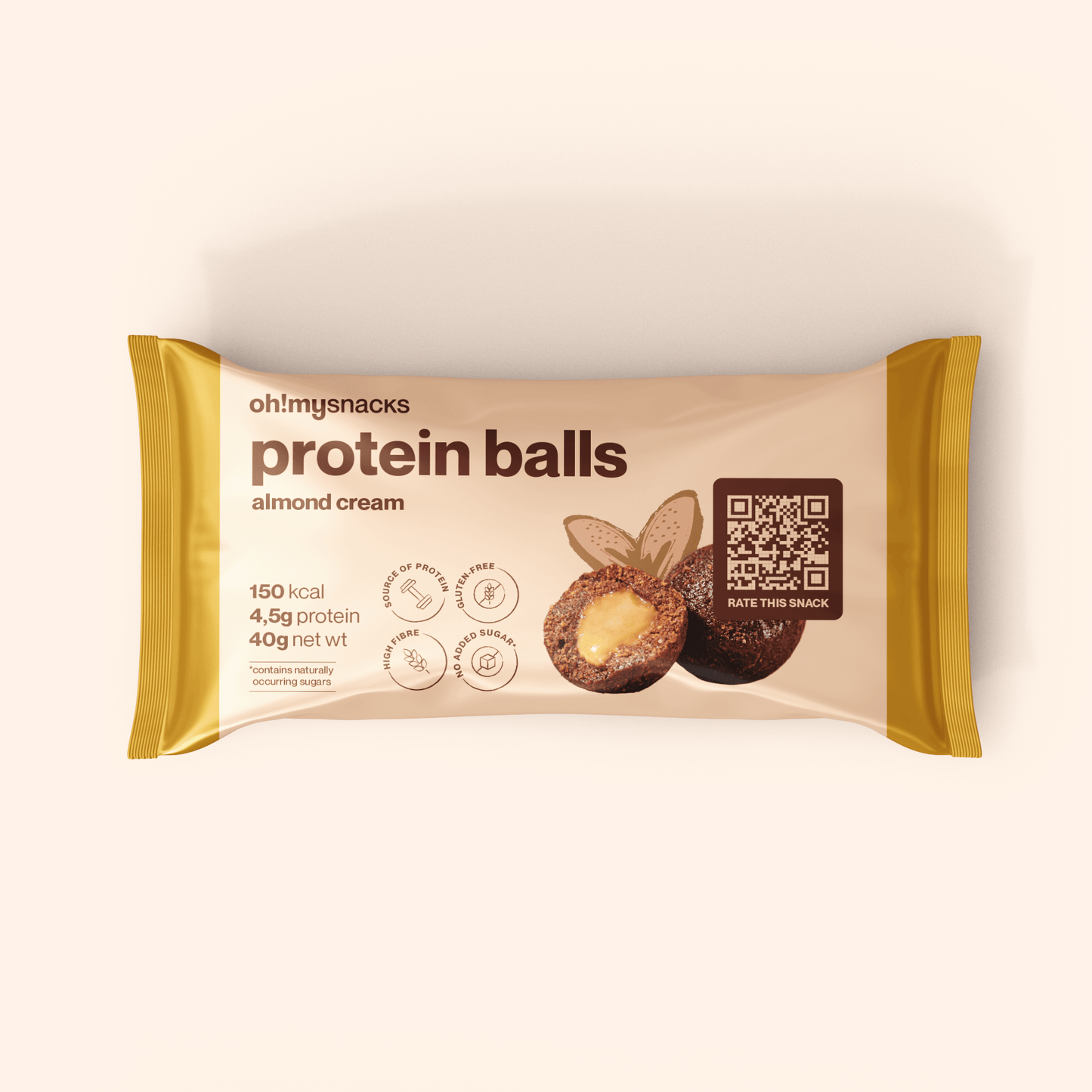protein balls almond cream - Oh!My Snacks