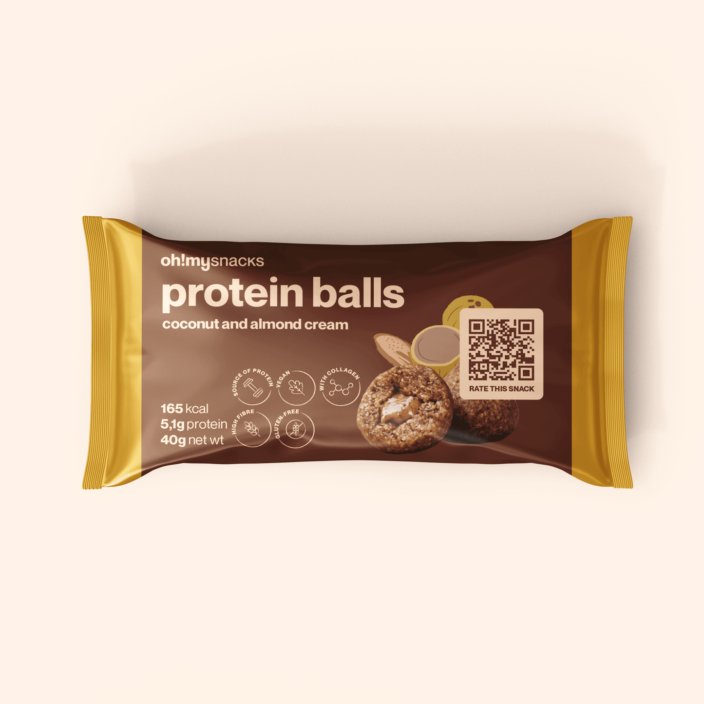 protein balls coconut and almond cream - Oh!My Snacks