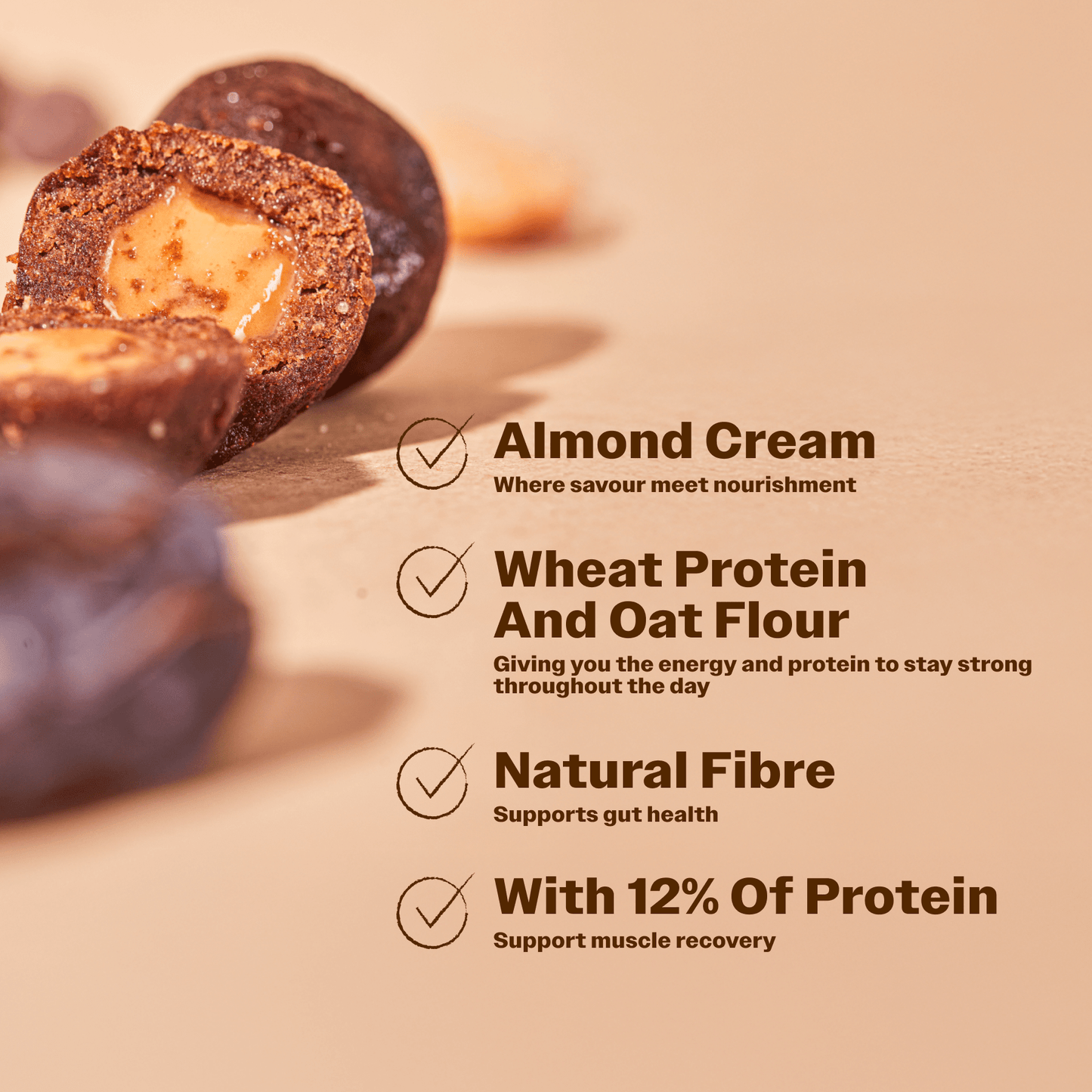 Protein Balls with Almond Cream - Oh!My Snacks