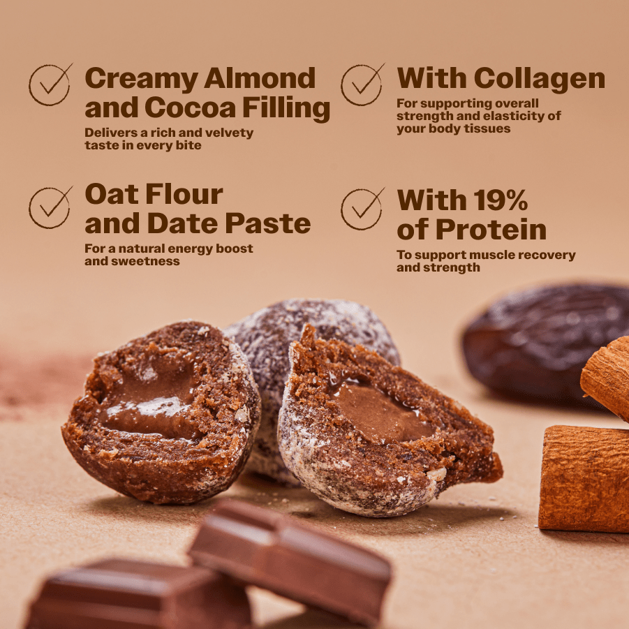 Protein Balls with Cinnamon and Cocoa Cream - Oh!My Snacks