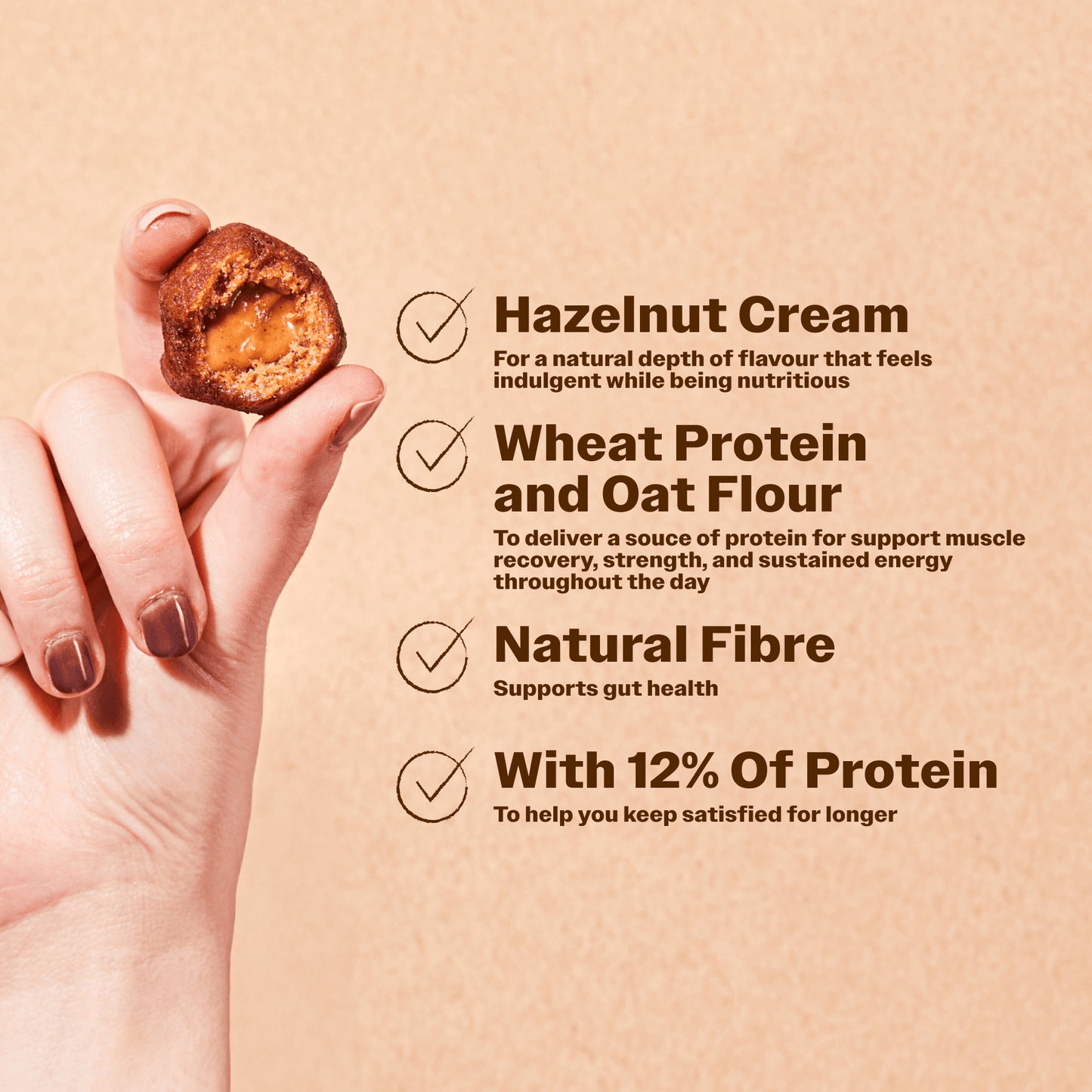 Protein Balls with Hazelnut Cream - Oh!My Snacks
