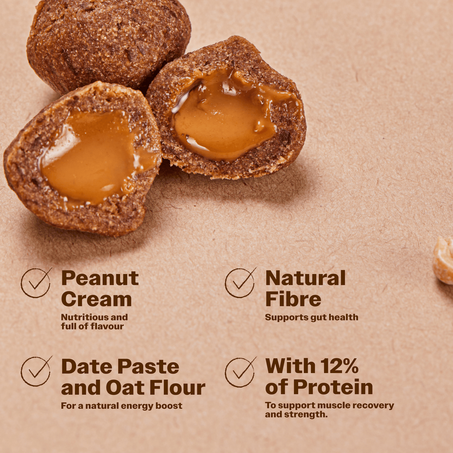Protein Balls with Peanut Cream - Oh!My Snacks