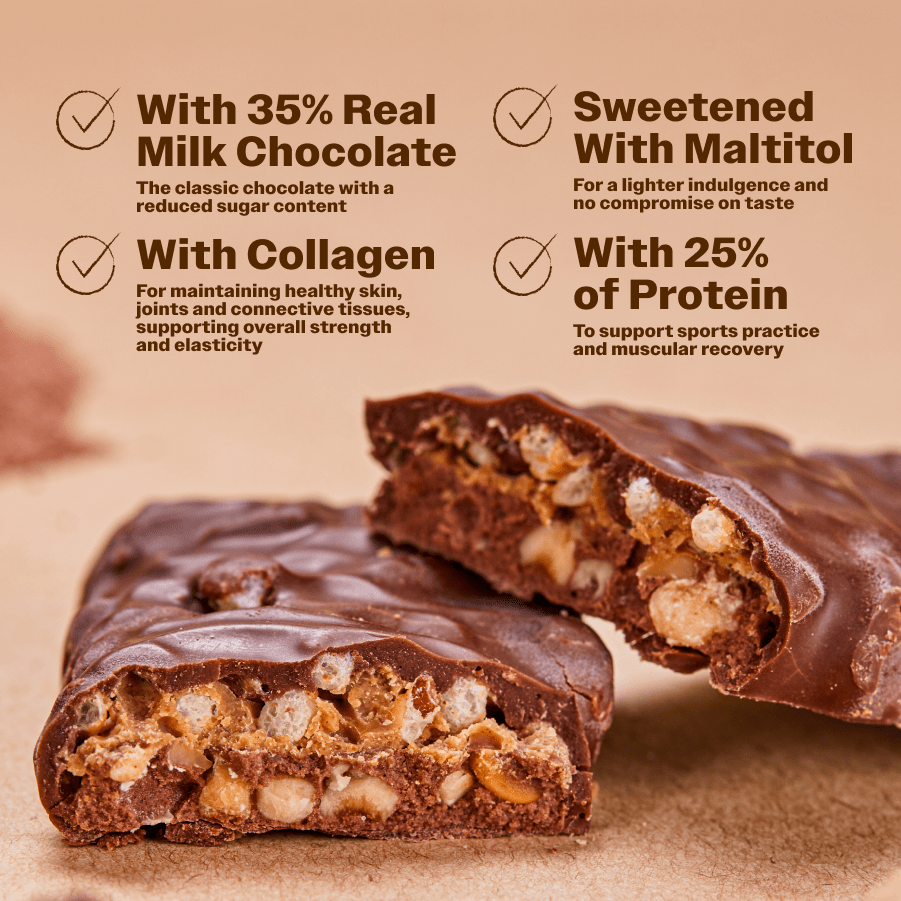 Protein Bar with Deluxe Chocolate - Oh!My Snacks