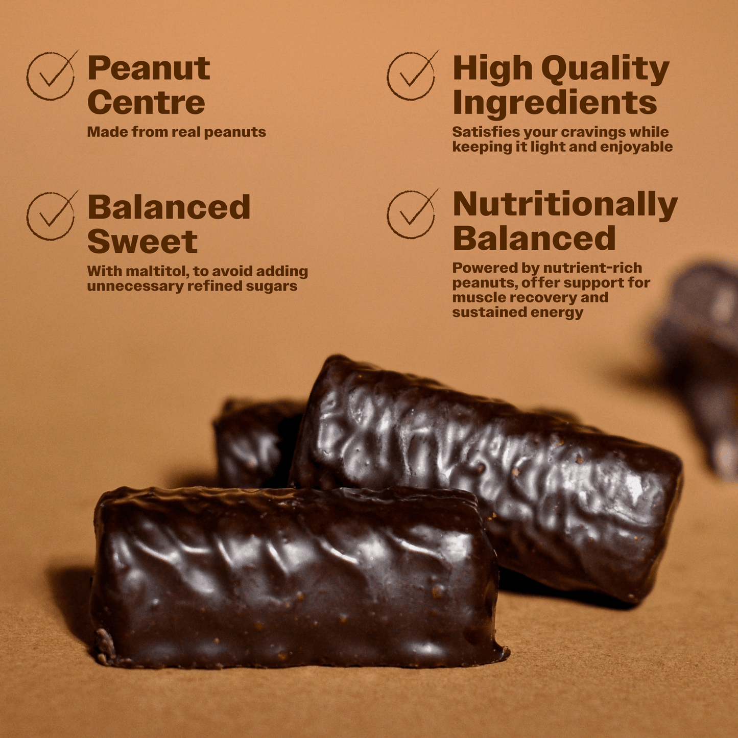 Protein Dark Chocolate with Peanuts - Oh!My Snacks