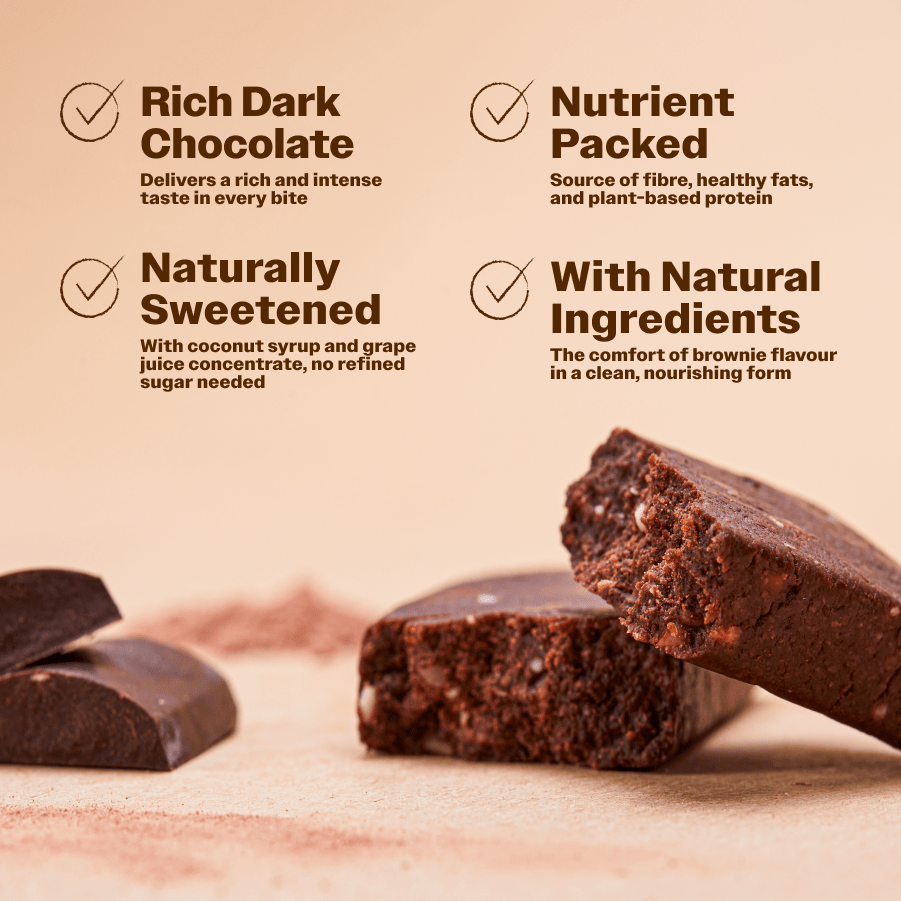 Raw Bar Brownie Dark Chocolate - Oh!My Snacks