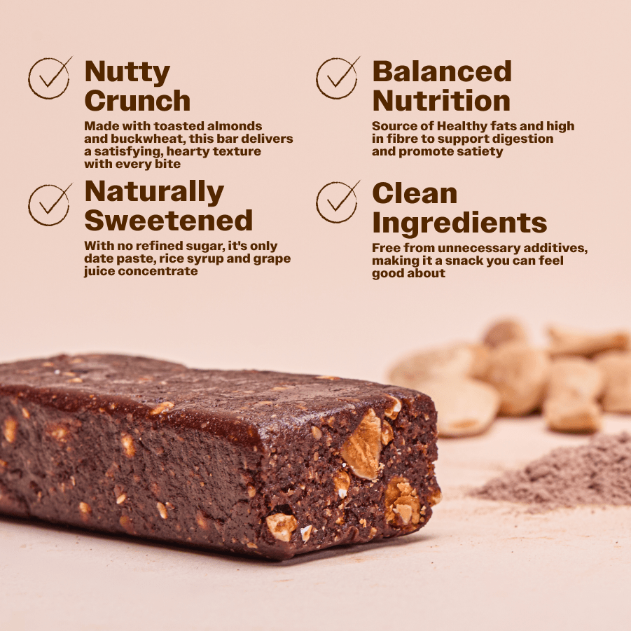 Raw Bar Crunchy Almond and Chocolate - Oh!My Snacks