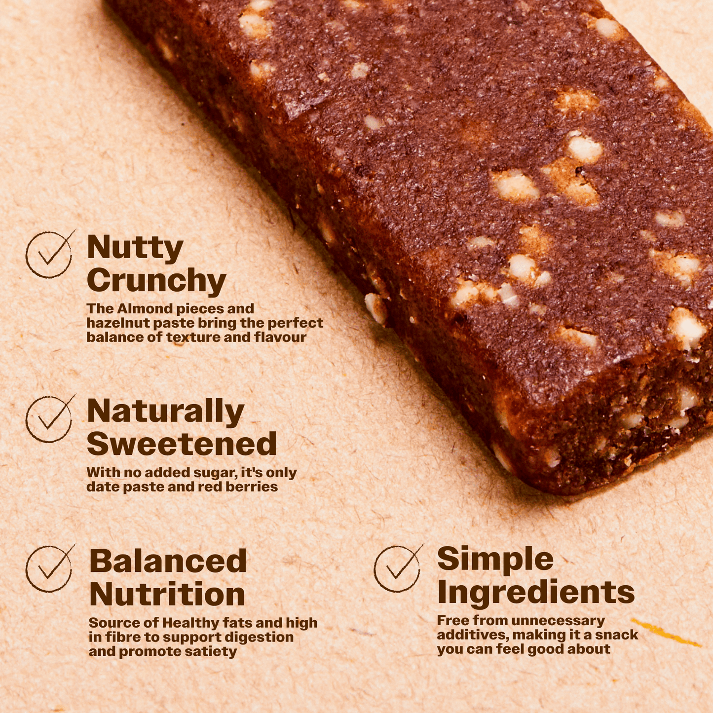 Raw Protein Bar with Nuts and Red Berries - Oh!My Snacks