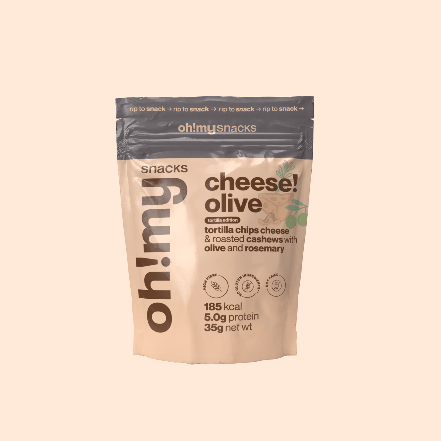 Salty Fusion Cheese Olive Tortilla Edition - Oh!My Snacks