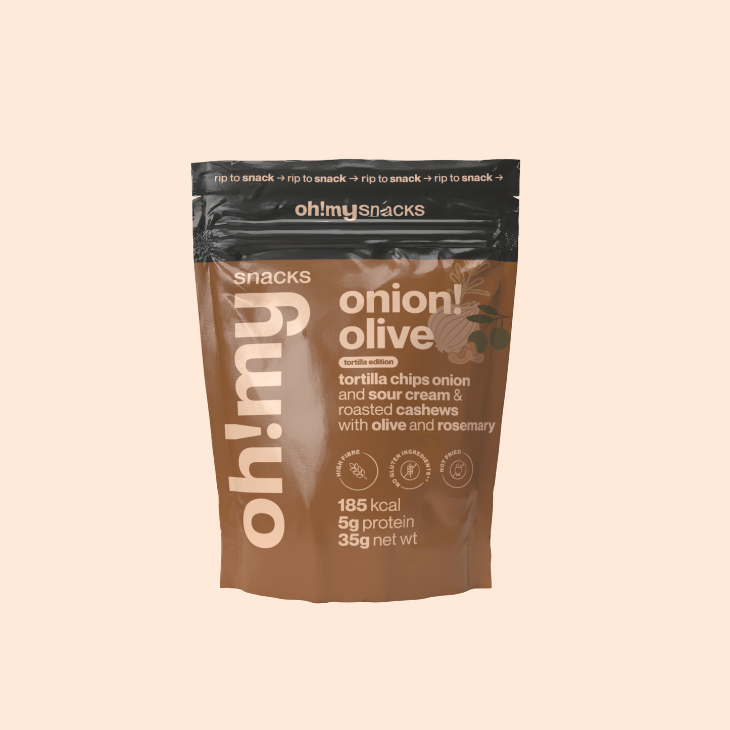 Salty Fusion Onion Olive Tortilla Edition - Oh!My Snacks