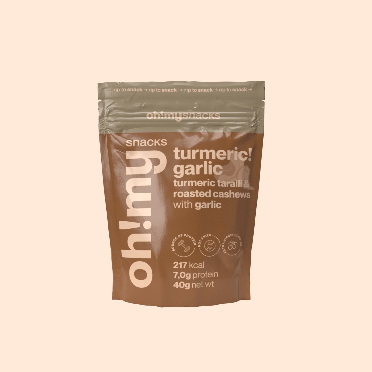 Salty Fusion Turmeric Garlic - Oh!My Snacks