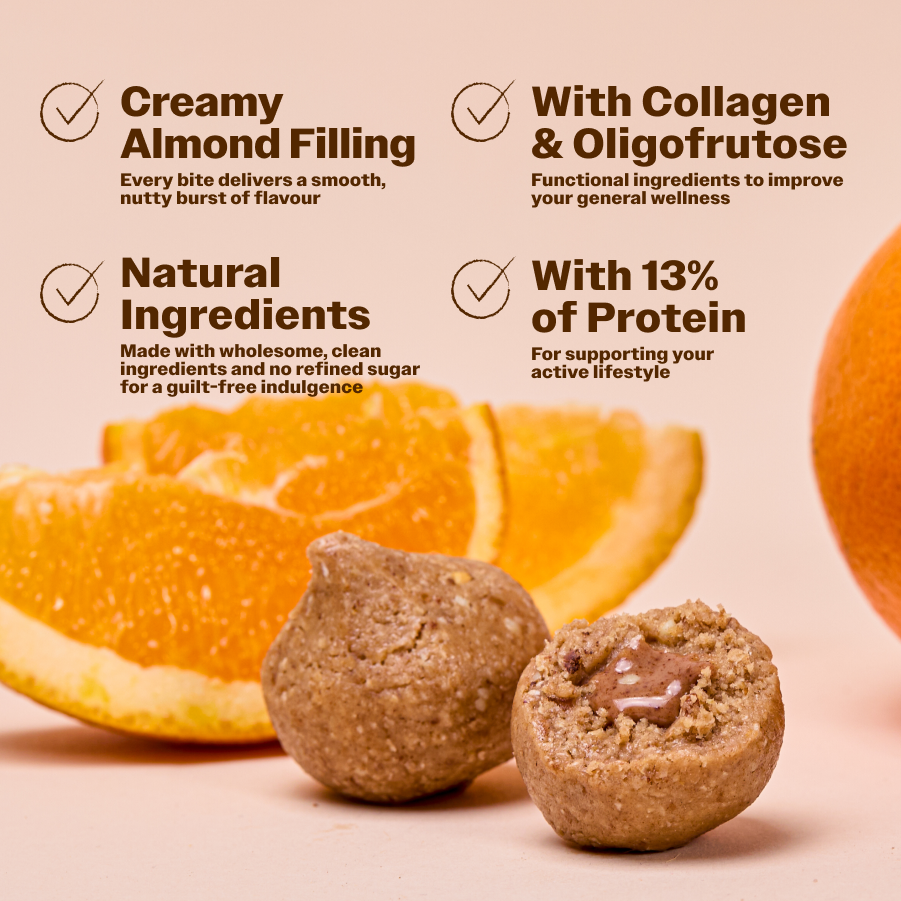 Protein Balls With Orange And Almond Cream