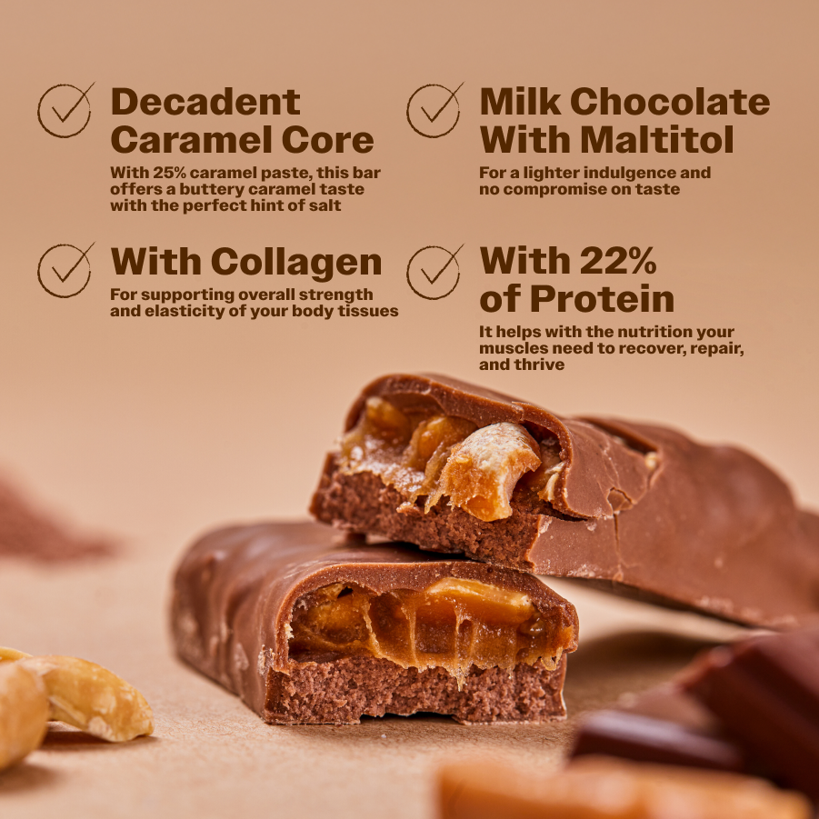 Protein Milk Chocolate with Salted Caramel