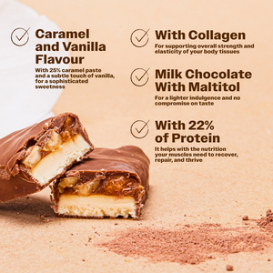 Protein Milk Chocolate with Vanilla and Caramel