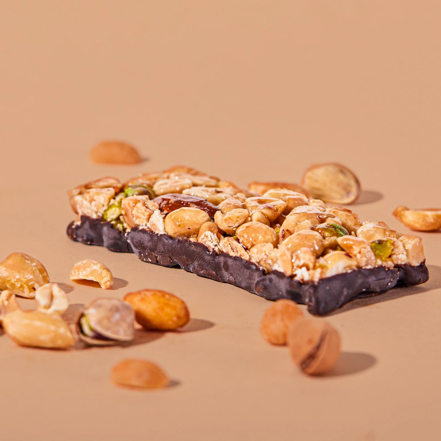 Barra Proteica de Frutos Secos com Chocolate Preto