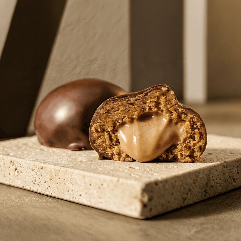 cocoa coated protein balls hazelnut cream