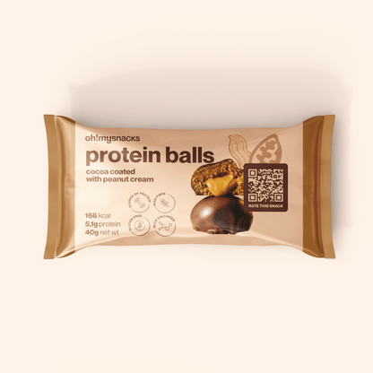 cocoa coated protein balls peanut cream - Oh!My Snacks