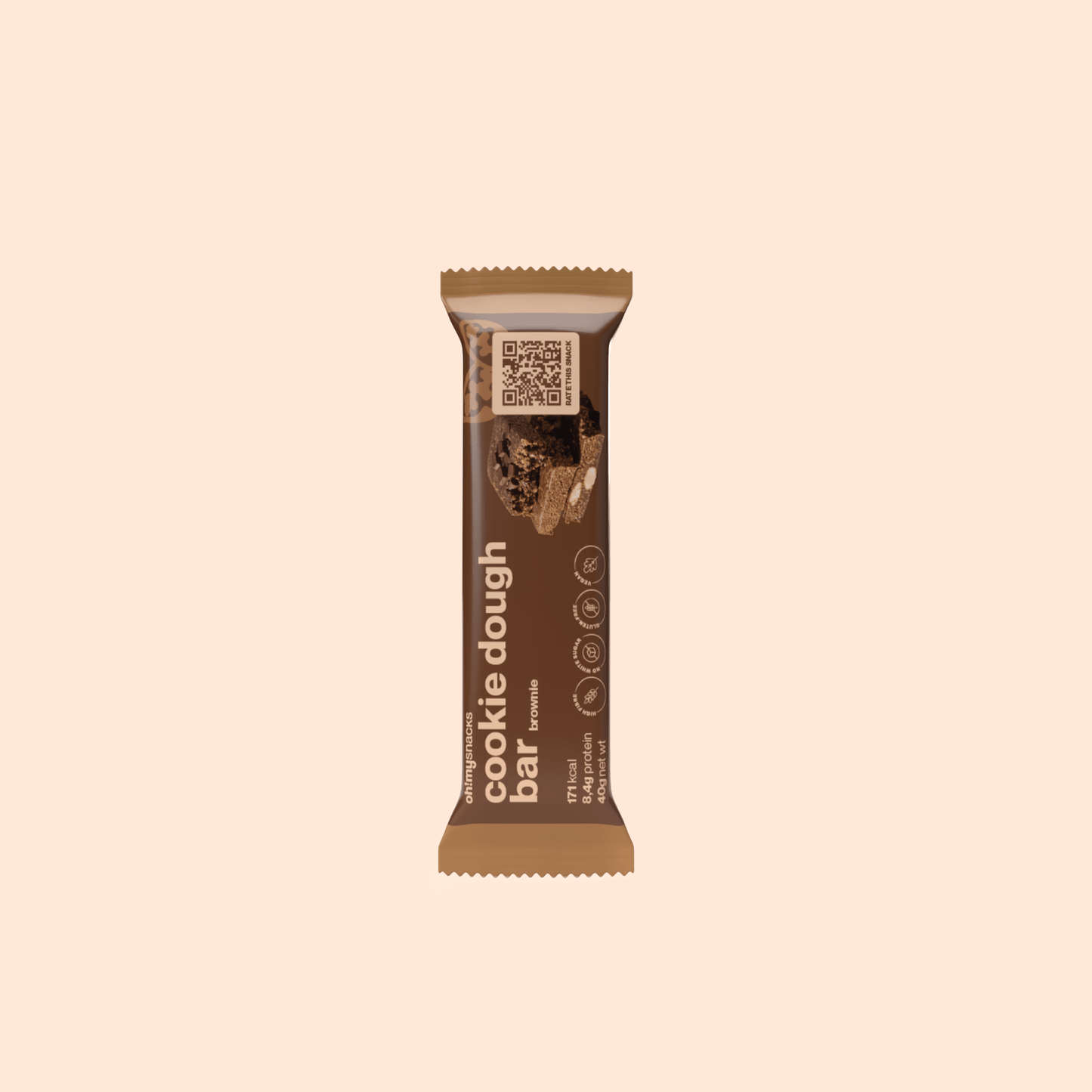 cookie dough bar brownie - Oh!My Snacks
