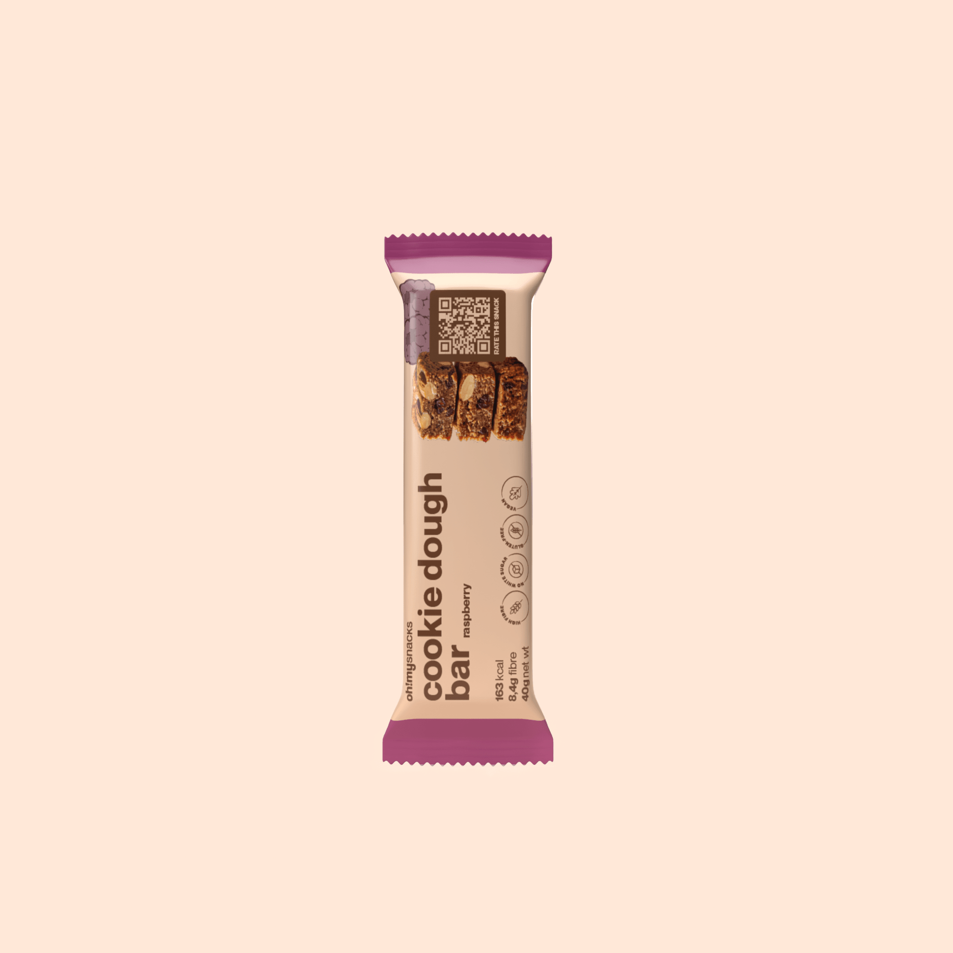 cookie dough bar raspberry - Oh!My Snacks