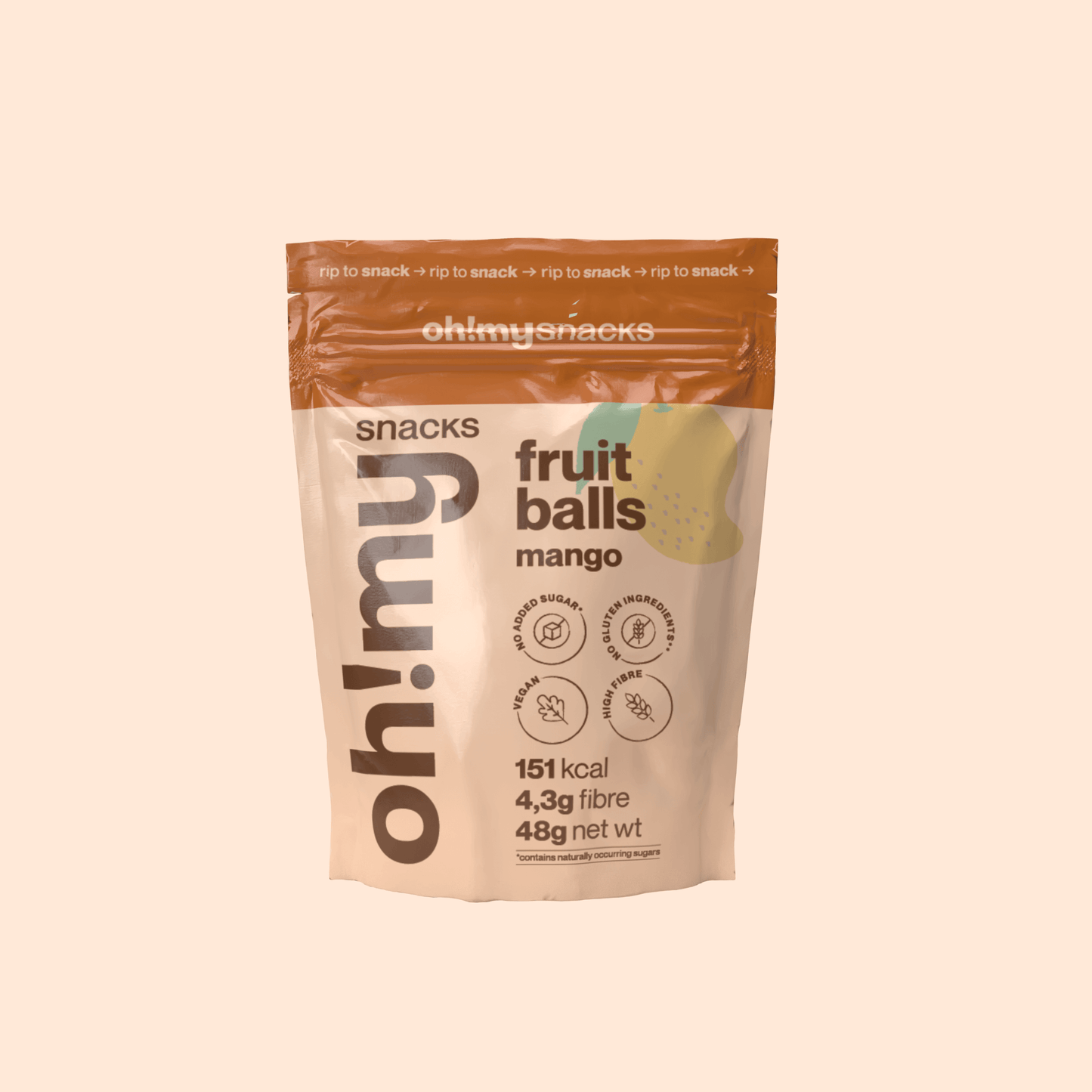 Fruit Balls Mango - Oh!My Snacks