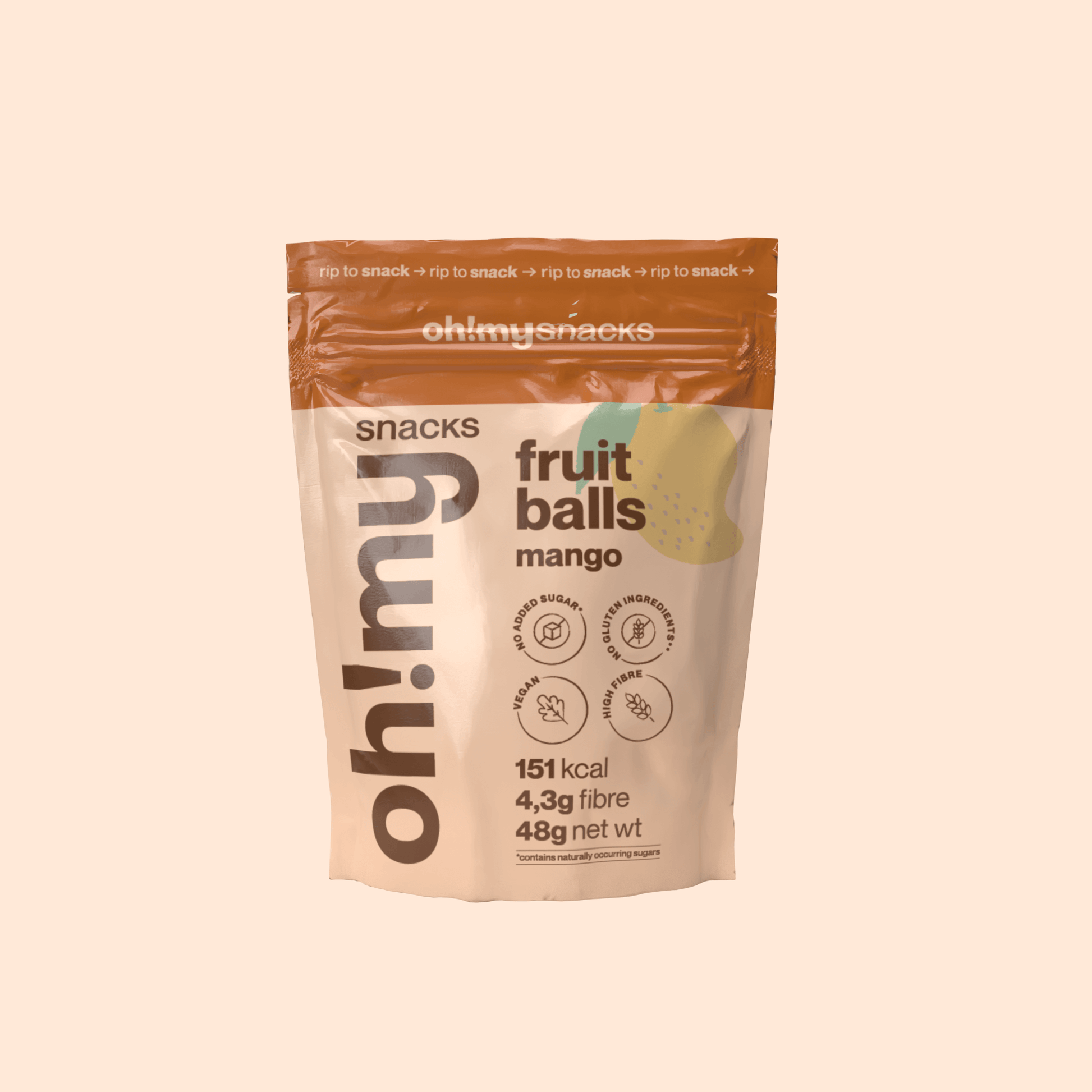 Fruit Balls Mango - Oh!My Snacks