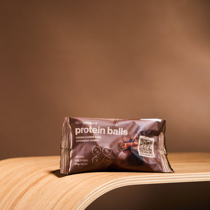 Cocoa Coated Protein Balls Cinnamon Cream packet