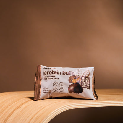 Cocoa Coated Protein Balls Peanut Cream packet