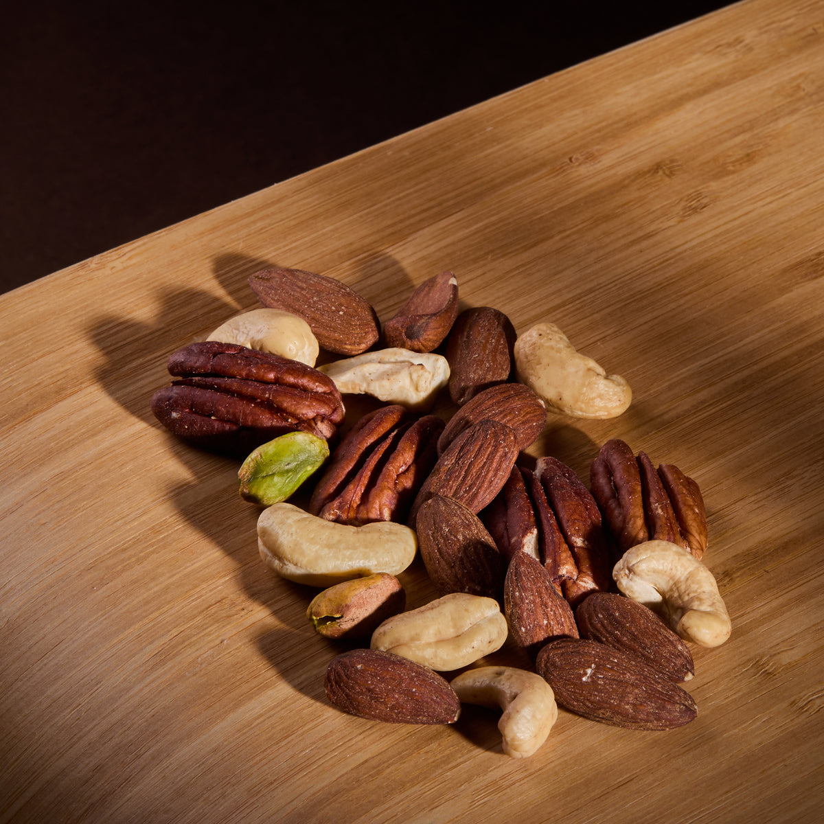 Nuts Australian Mix on a wooden board