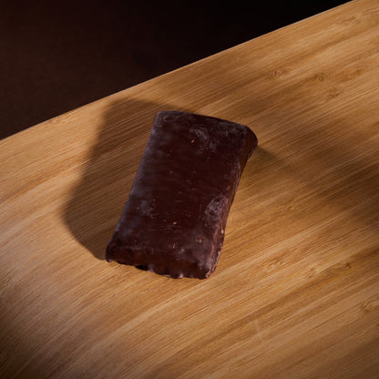Pea Protein Bar Coconut on a wooden board