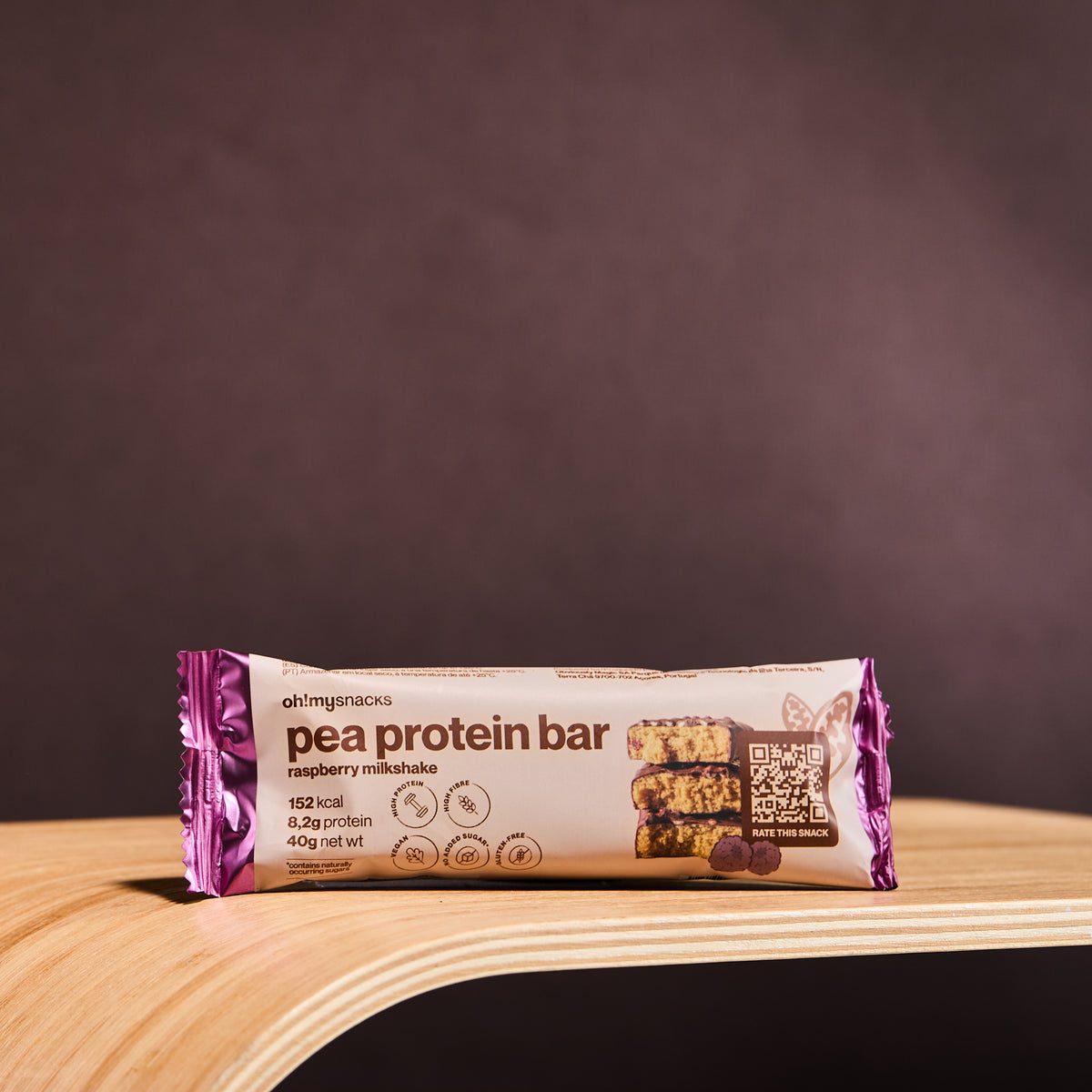 Pea Protein Bar Raspberry Milkshake packet