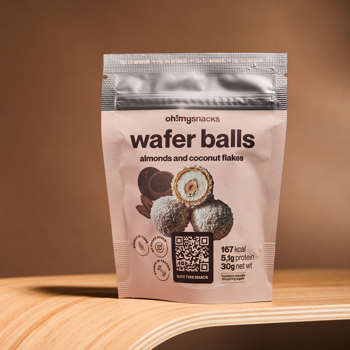 Protein Wafer Balls Almonds and Coconut packet
