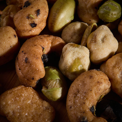 Close-up of Salty Fusion Beans Olive