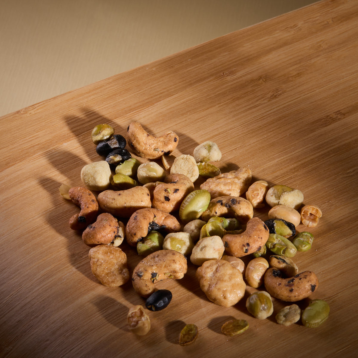 Salty Fusion Beans Olive on a wooden board
