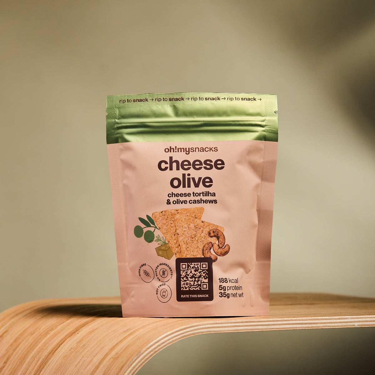 Salty Fusion Cheese Olive Tortilla packet