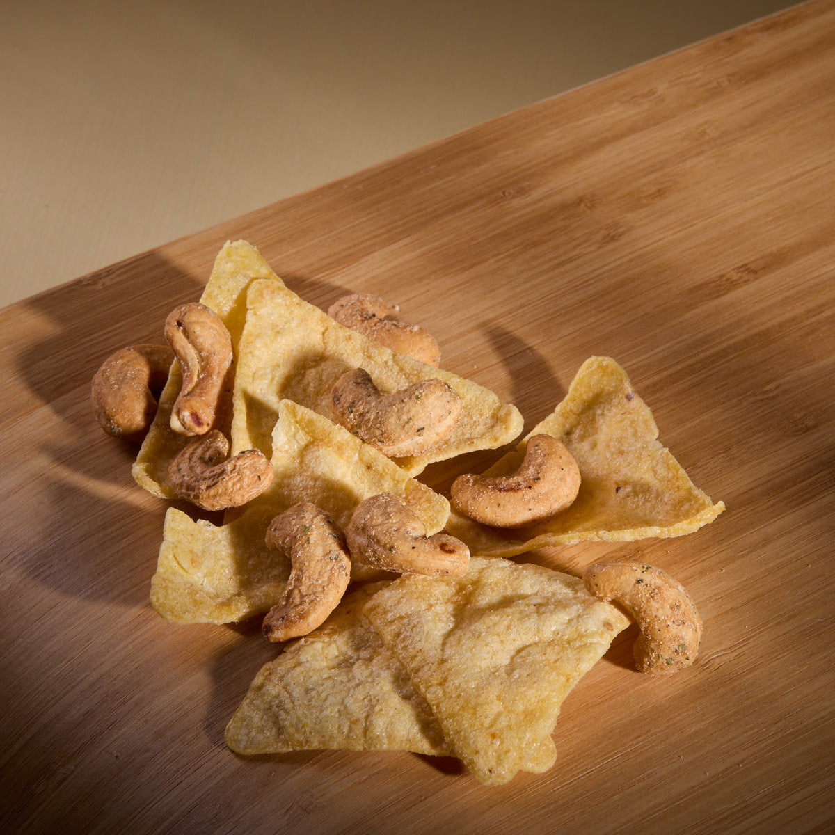 Salty Fusion Cheese Onion Tortilla on a wooden board