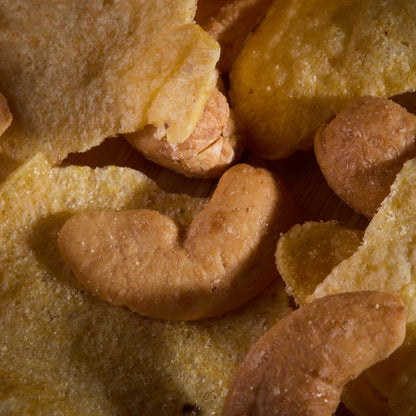 Close-up of Salty Fusion Cheese Truffle Tortilla