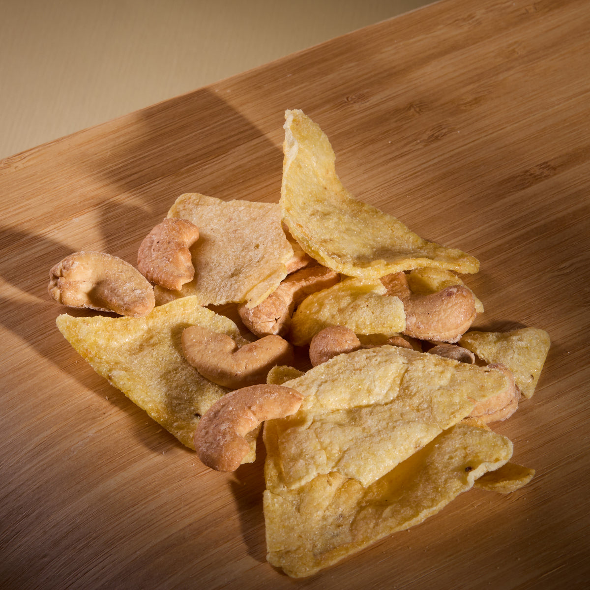 Salty Fusion Cheese Truffle Tortilla on a wooden board