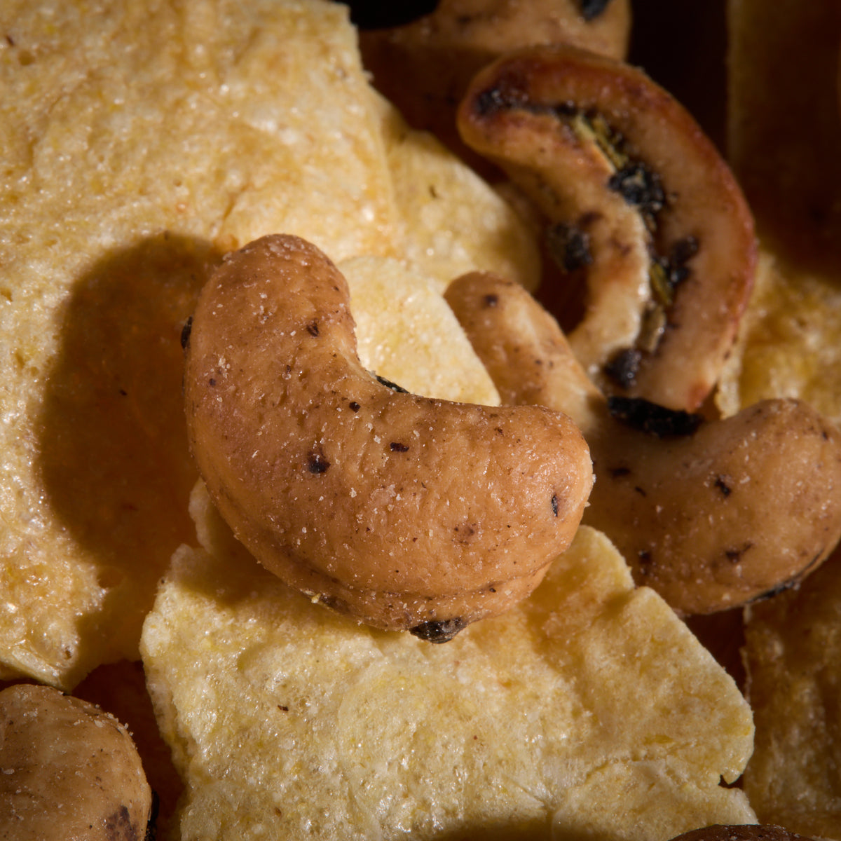Close-up of Salty Fusion Onion Olive Tortilla