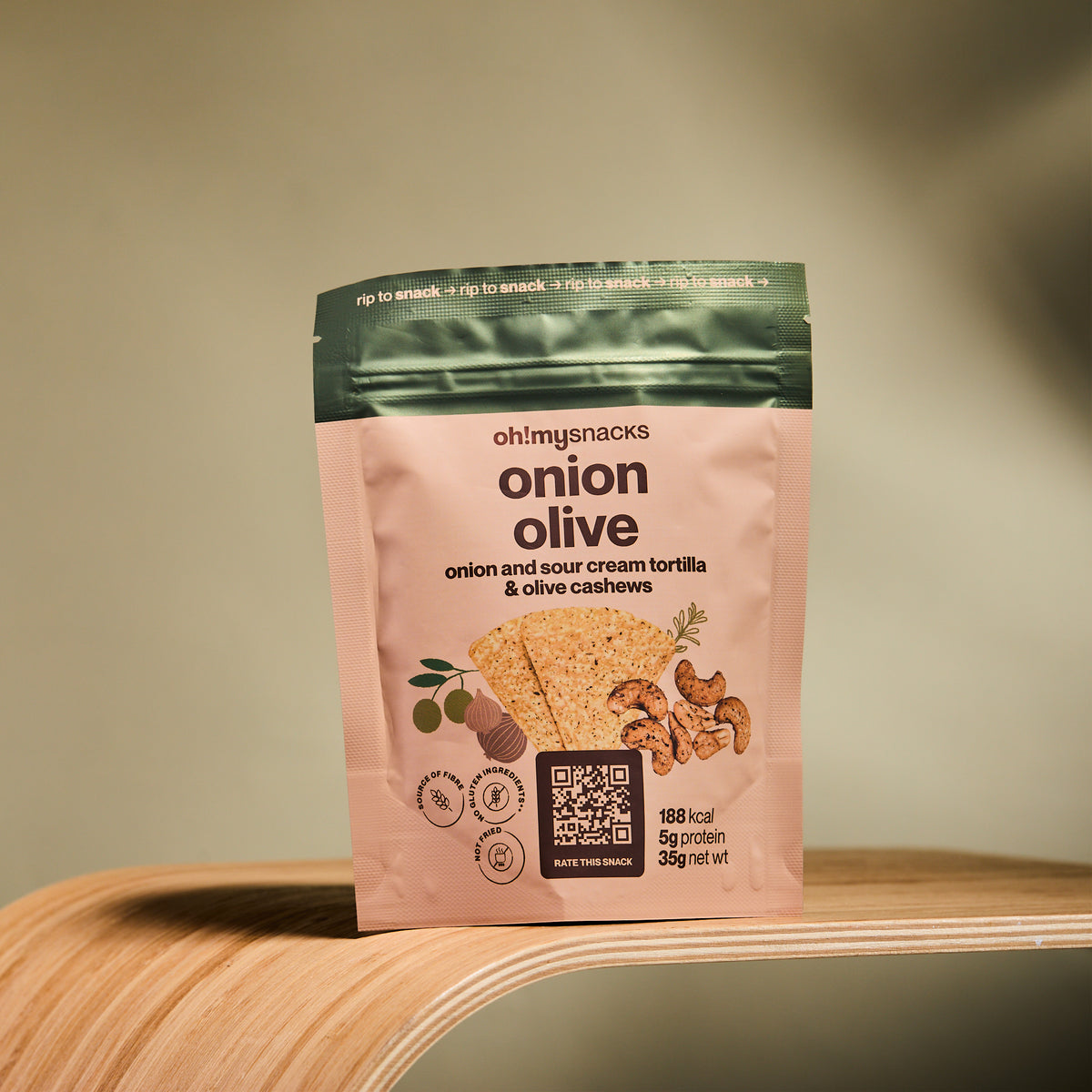 Salty Fusion Onion Olive Tortilla packet